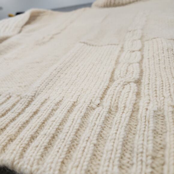 VTG John Molloy 100% Wool Mens XL? Cableknit Ireland Fisherman Crewneck Sweater - Picture 5 of 14